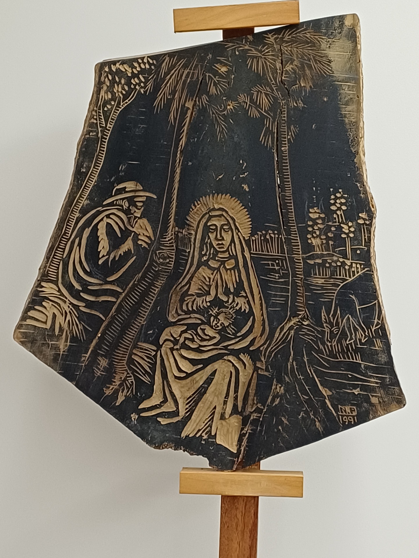 Xilogravura de Mons. Nunes Pereira exposta no nosso Museu / Memorial